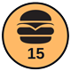 15 burger Logo